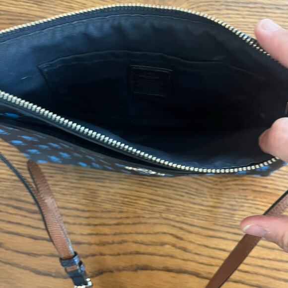 Coach Midnight Blue East West Badlands Floral Crossbody - Picture 6 of 6